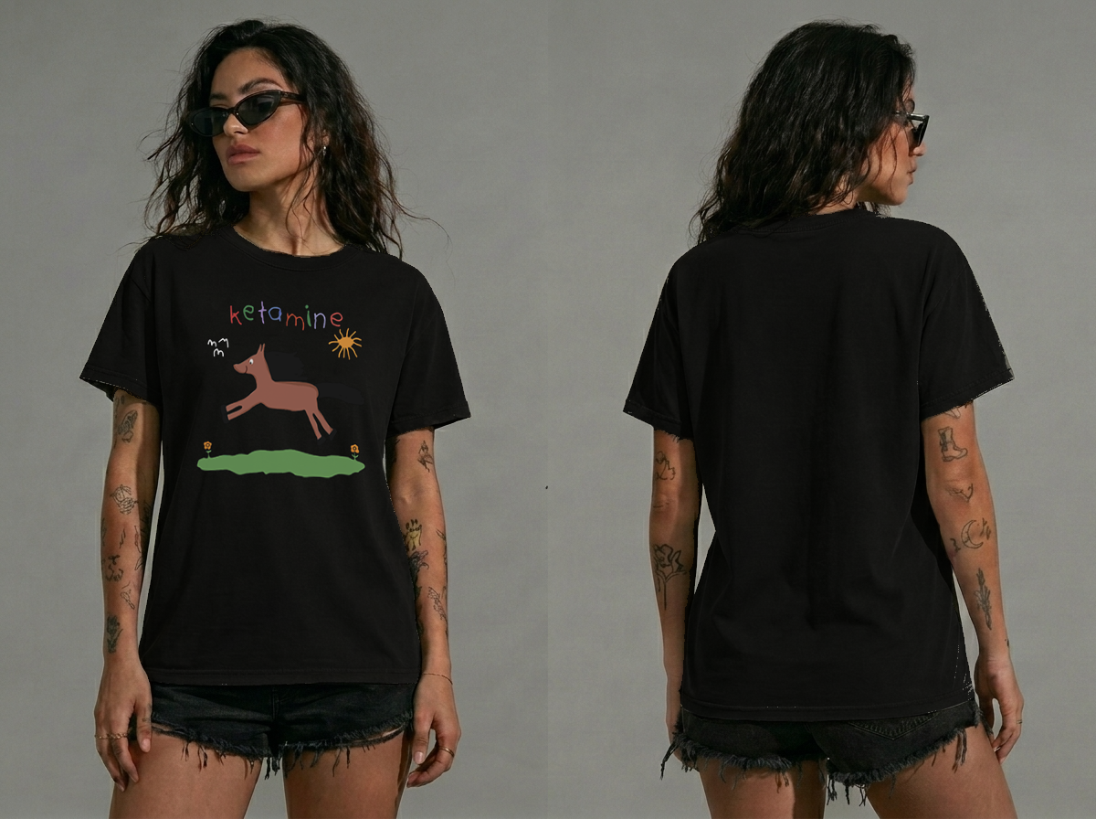 Keta Crayons Unisex Black T-shirt