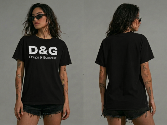 Drugs & Guestlist Unisex Black T-shirt