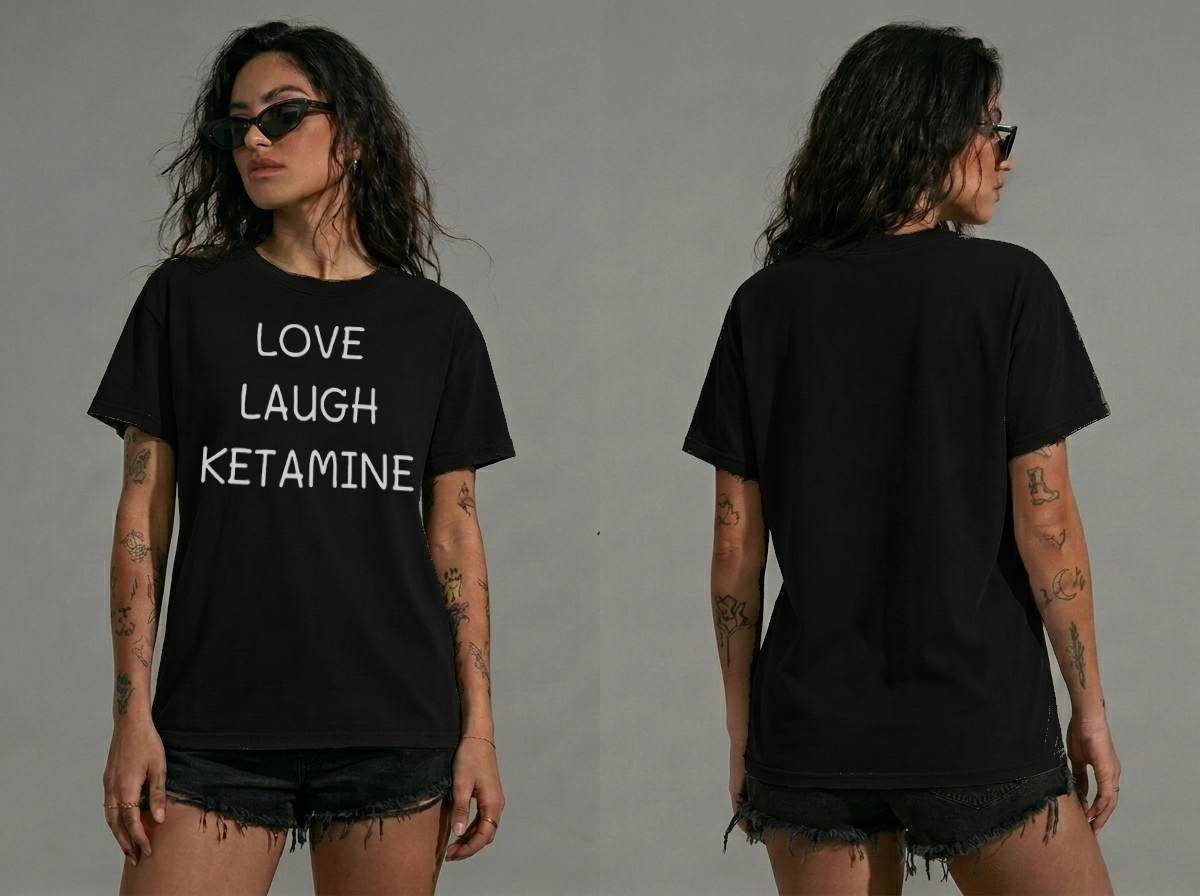 Love Laugh Keta Unisex Black T-shirt