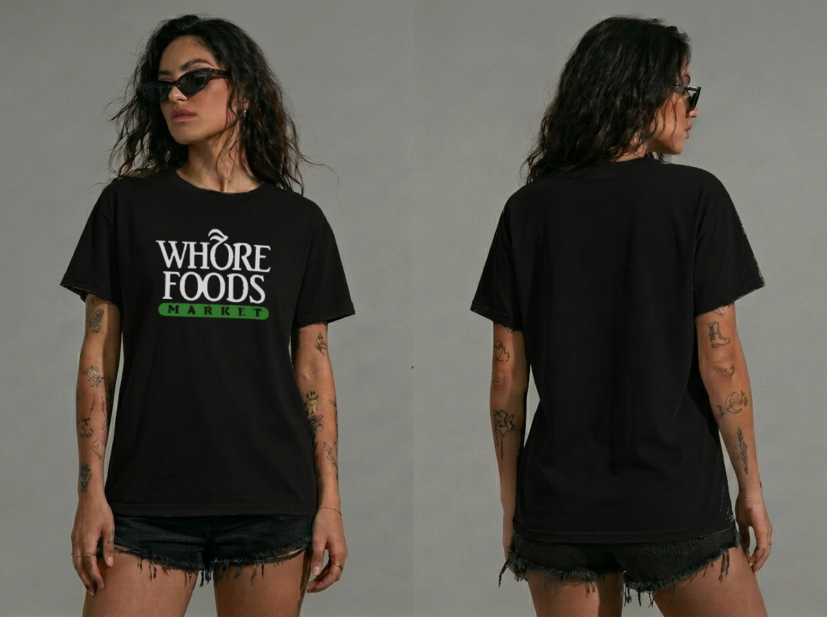 WhoreFoods Unisex Black T-shirt