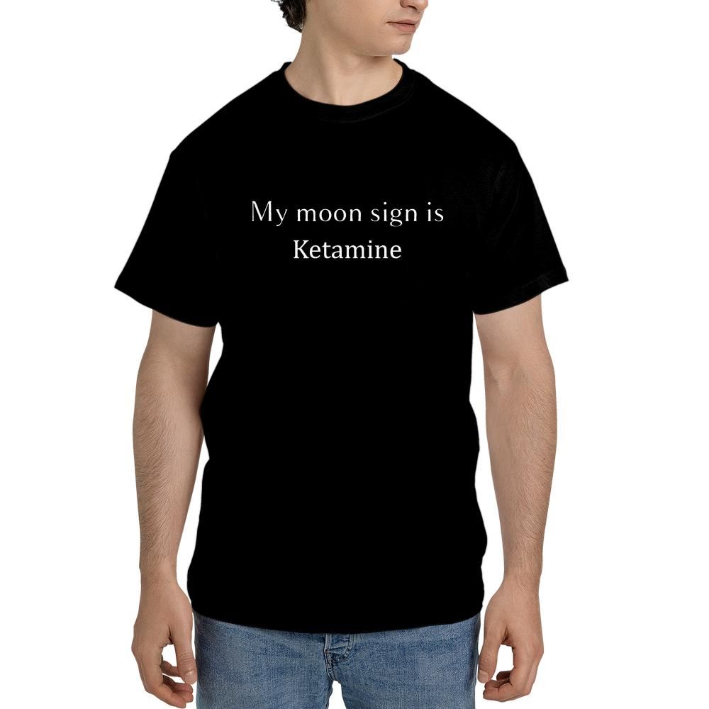 My Moon Sign Ketamine Unisex Black T-shirt